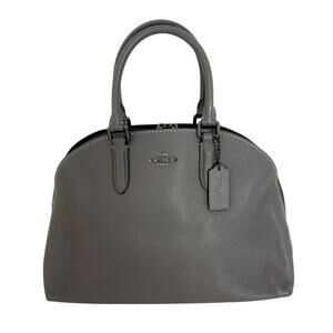 Coach Quinn Satchel Polished Pebble Leather Handbag Gray 30951
